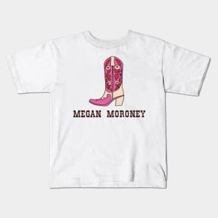 Megan Moroney- Pink Cowboy Boot Kids T-Shirt